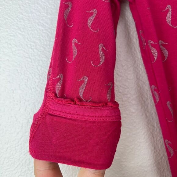 KicKee Pants Prickly Pear Mini Seahorses Muffin Ruffle Coverall with Zipper - Picture 4 of 9